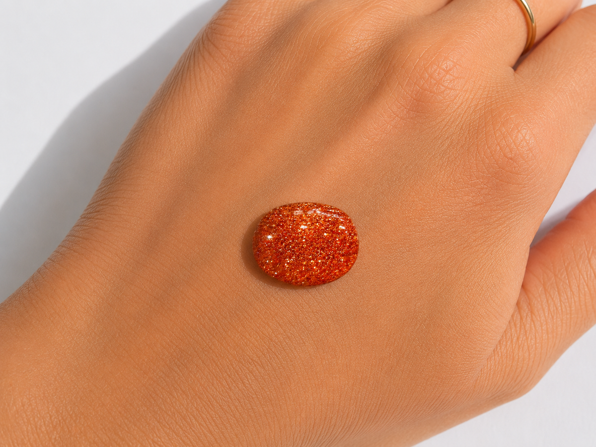 Sunstone Naturale Ovale 3.25ct – Pietra Preziosa per Gioielleria