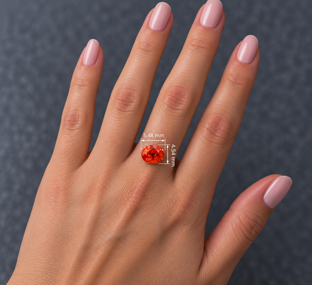 Zaffiro Orange Naturale Ovale 1.05ct – Pietra Preziosa per Alta Gioielleria