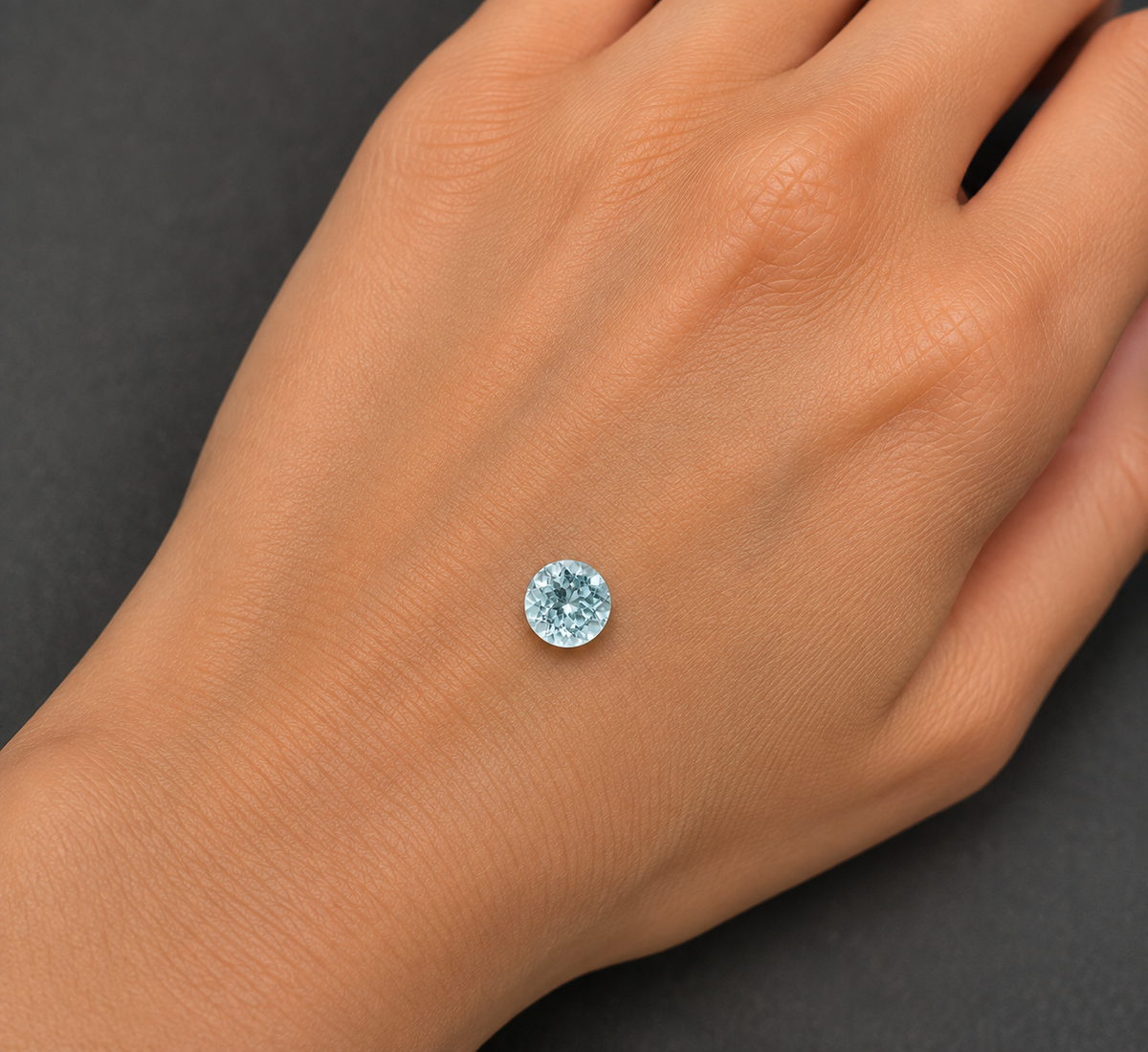 Acquamarina Naturale Tondo 1.40ct – Pietra Preziosa per Gioielleria