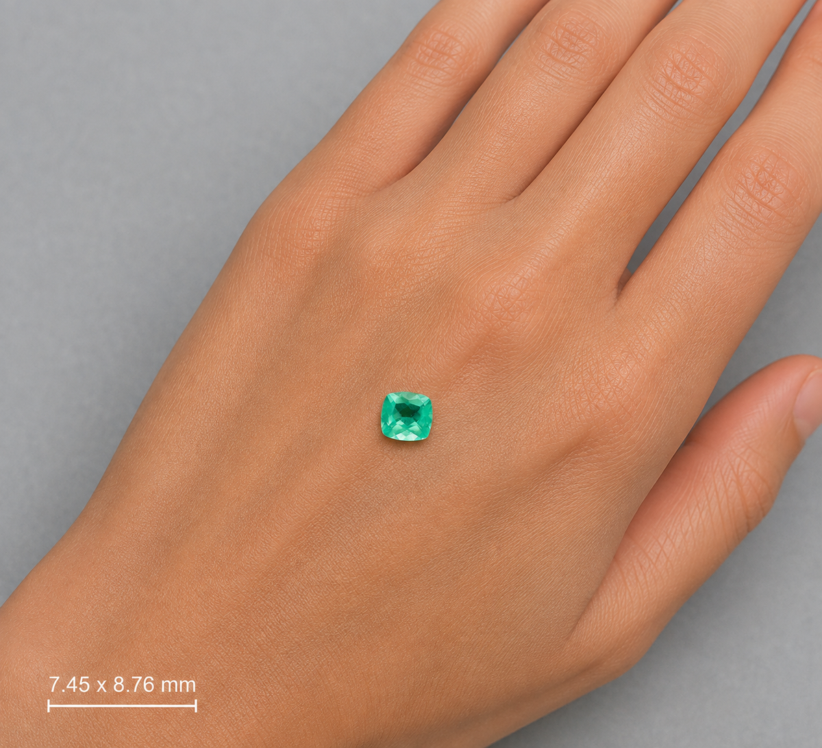 Apatite Naturale Cushion 2.25ct – Pietra Preziosa Verde-Azzurro per Gioielleria