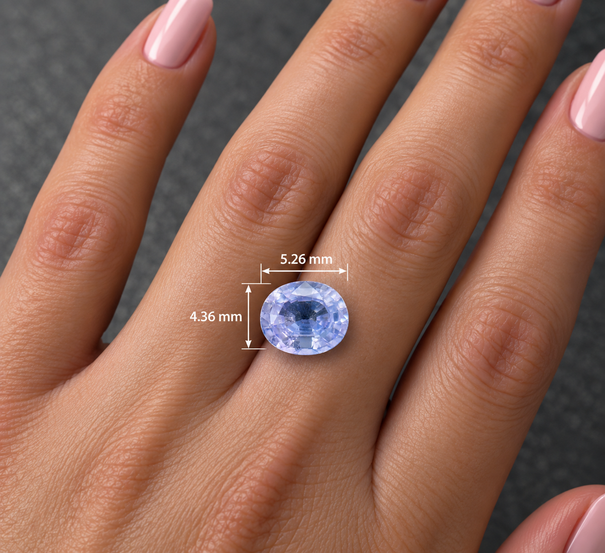 Zaffiro Lilla Naturale Ovale 0.60ct – Pietra Preziosa per Alta Gioielleria