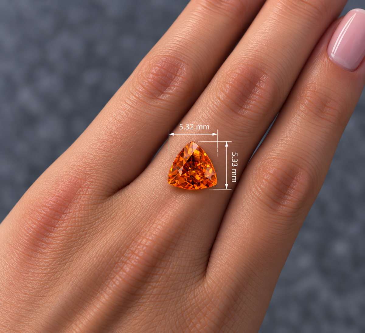 Spessartite Naturale Trillion 1.15ct – Granato Arancio per Alta Gioielleria