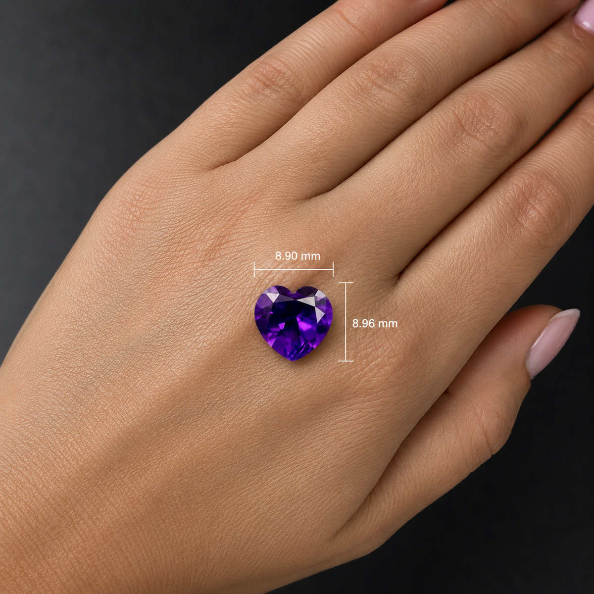Ametista Naturale Cuore 2.10ct – Pietra Preziosa Viola per Alta Gioielleria