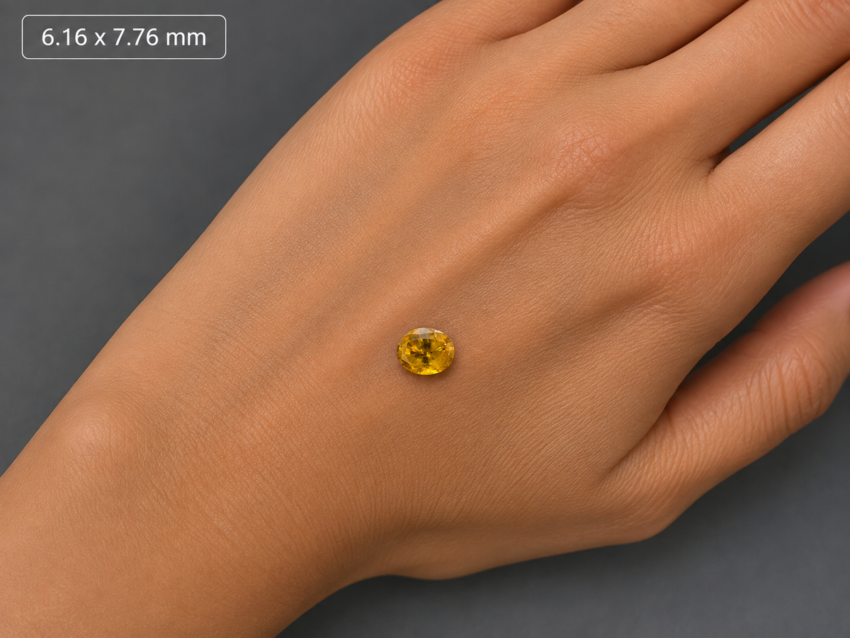 Sphene Naturale Ovale 1.80ct – Gemma Rara Dispersione Fuoco per Gioielleria