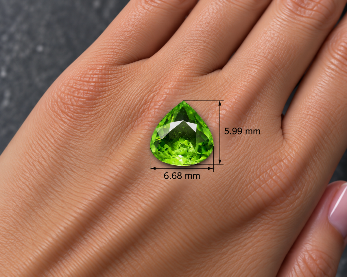 Tsavorite Naturale Goccia 0.90ct – Gemma Rara Verde per Gioielleria