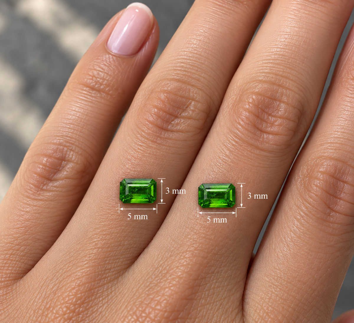 Cromodiopside Naturale Ottagoni 0.45ct – Gemma Verde Siberiana per Gioielleria