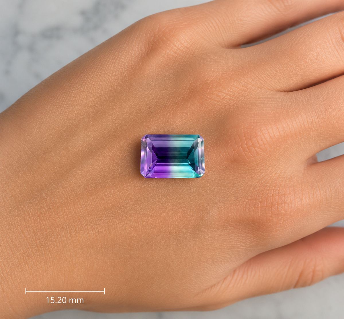 Fluorite Arcobaleno Naturale Ottagono 10.55ct – Pietra Sempreziosa per Gioielleria