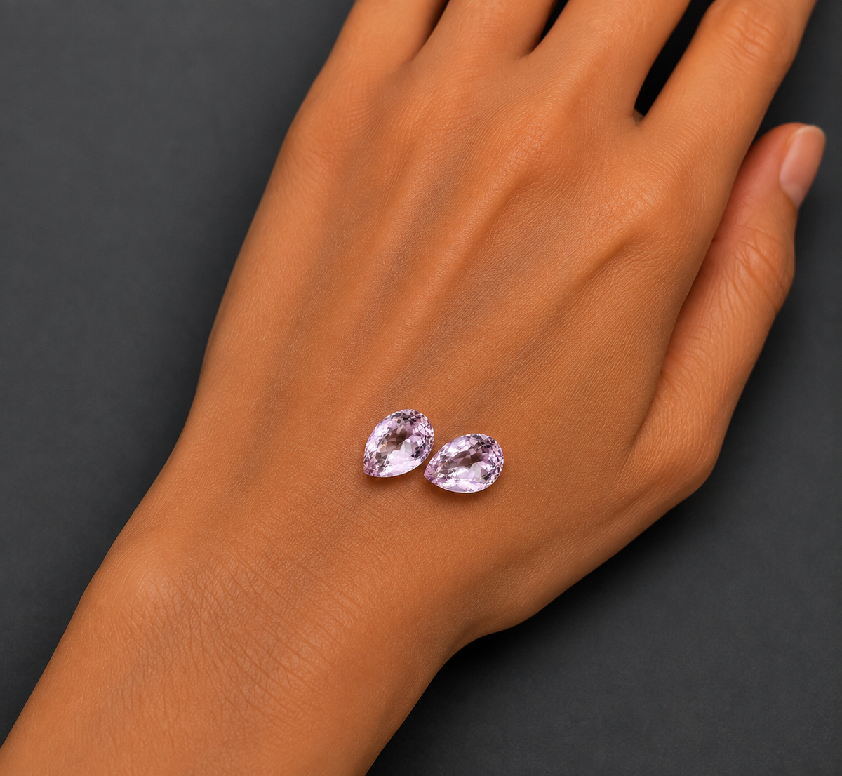 Ametista Rosa Naturale Gocce 5.25ct – Pietra Preziosa per Gioielleria