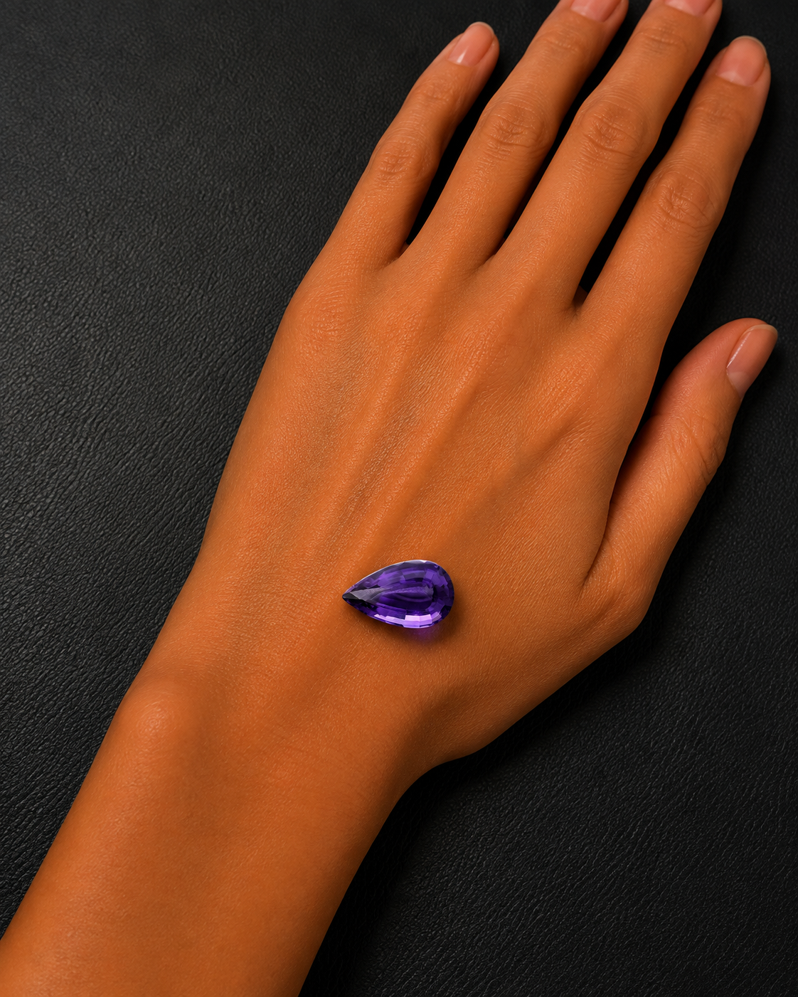 Ametista Naturale Goccia 18.30ct – Pietra Preziosa Viola per Gioielleria