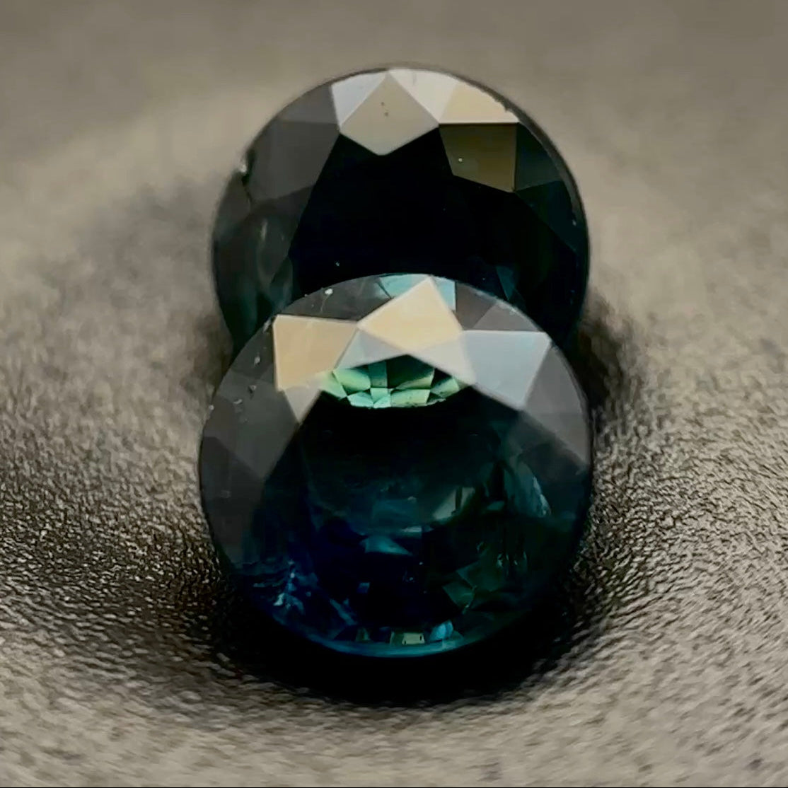 Zaffiro Australiano Naturale Tondi 1.20ct – Pietra Preziosa per Alta Gioielleria