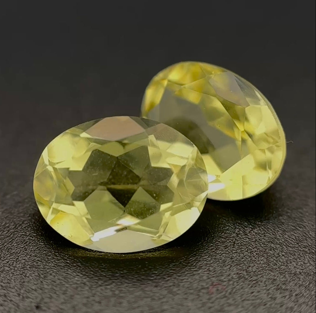 Quarzo Lemon Naturale Ovali 3.30ct – Pietra Semipreziosa Giallo Limone per Gioielleria