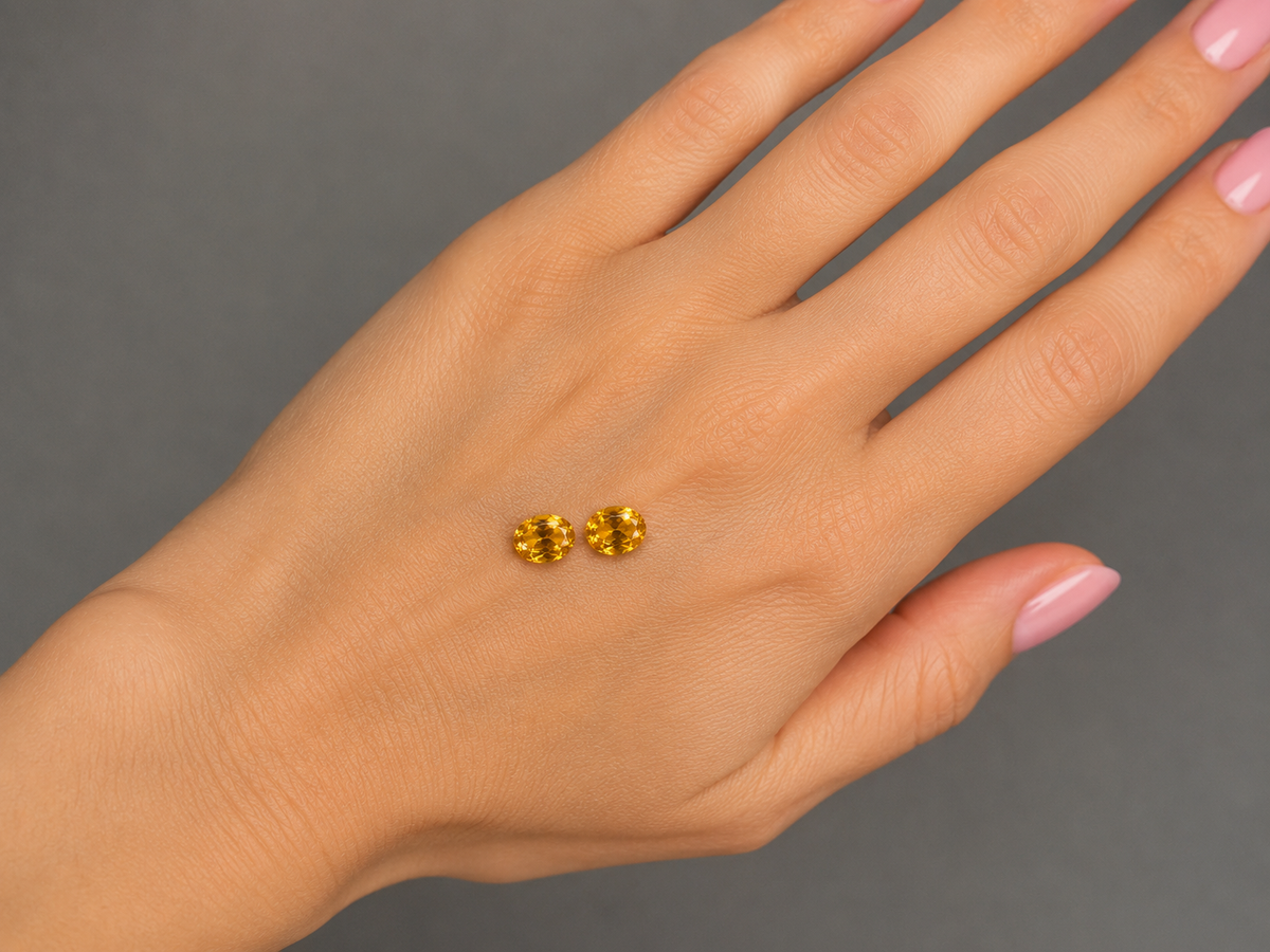 Citrino Naturale Ovali 3.40ct – Pietra Preziosa Gialla per Gioielleria