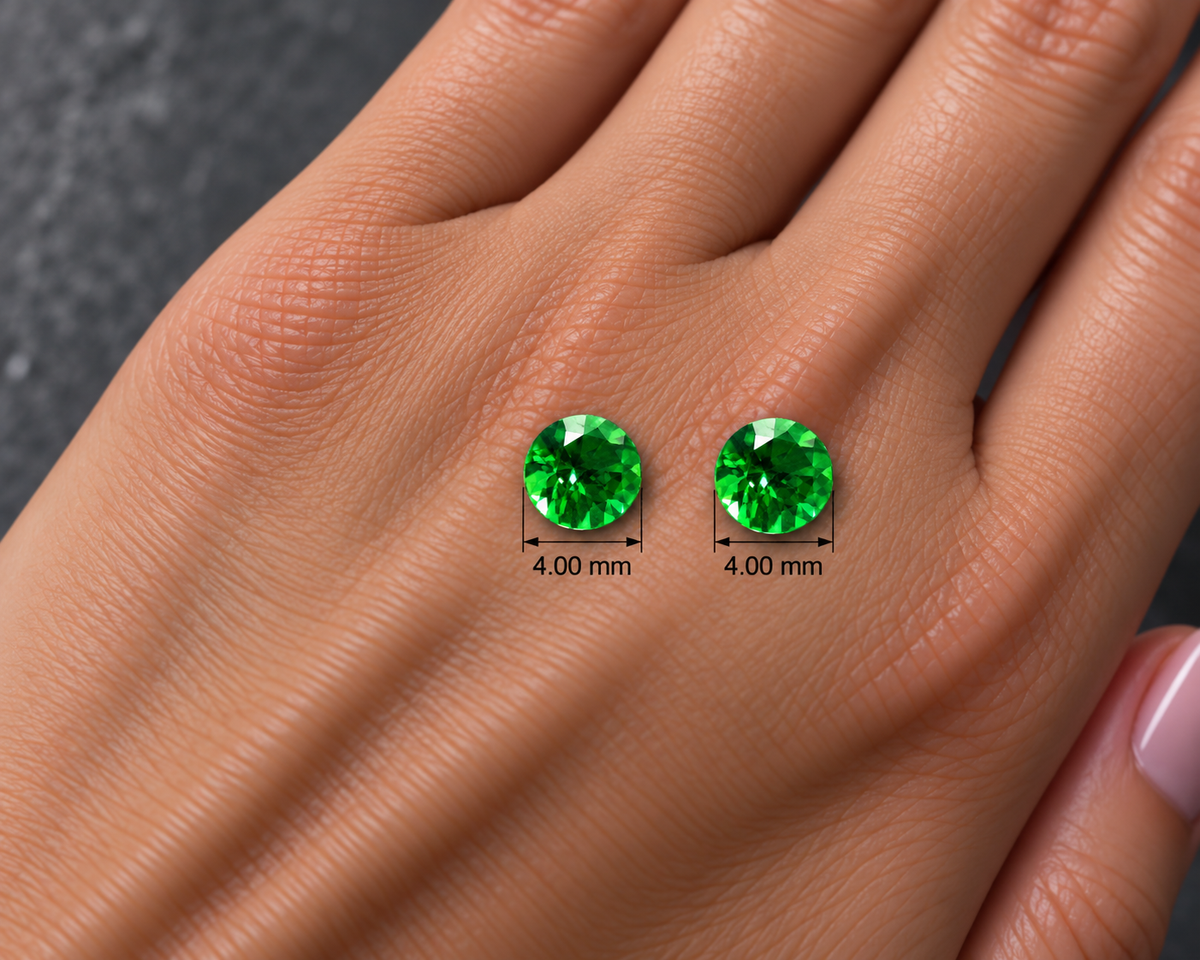 Tsavorite Naturale Tondi 0.55ct – Gemma Rara Verde per Gioielleria
