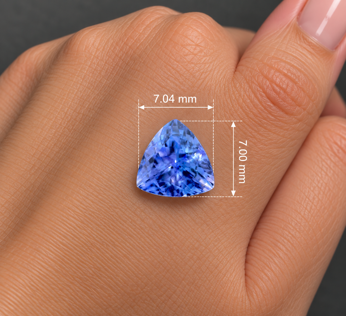 Tanzanite Naturale Trillion 1.70ct – Gemma Rara Viola per Gioielleria