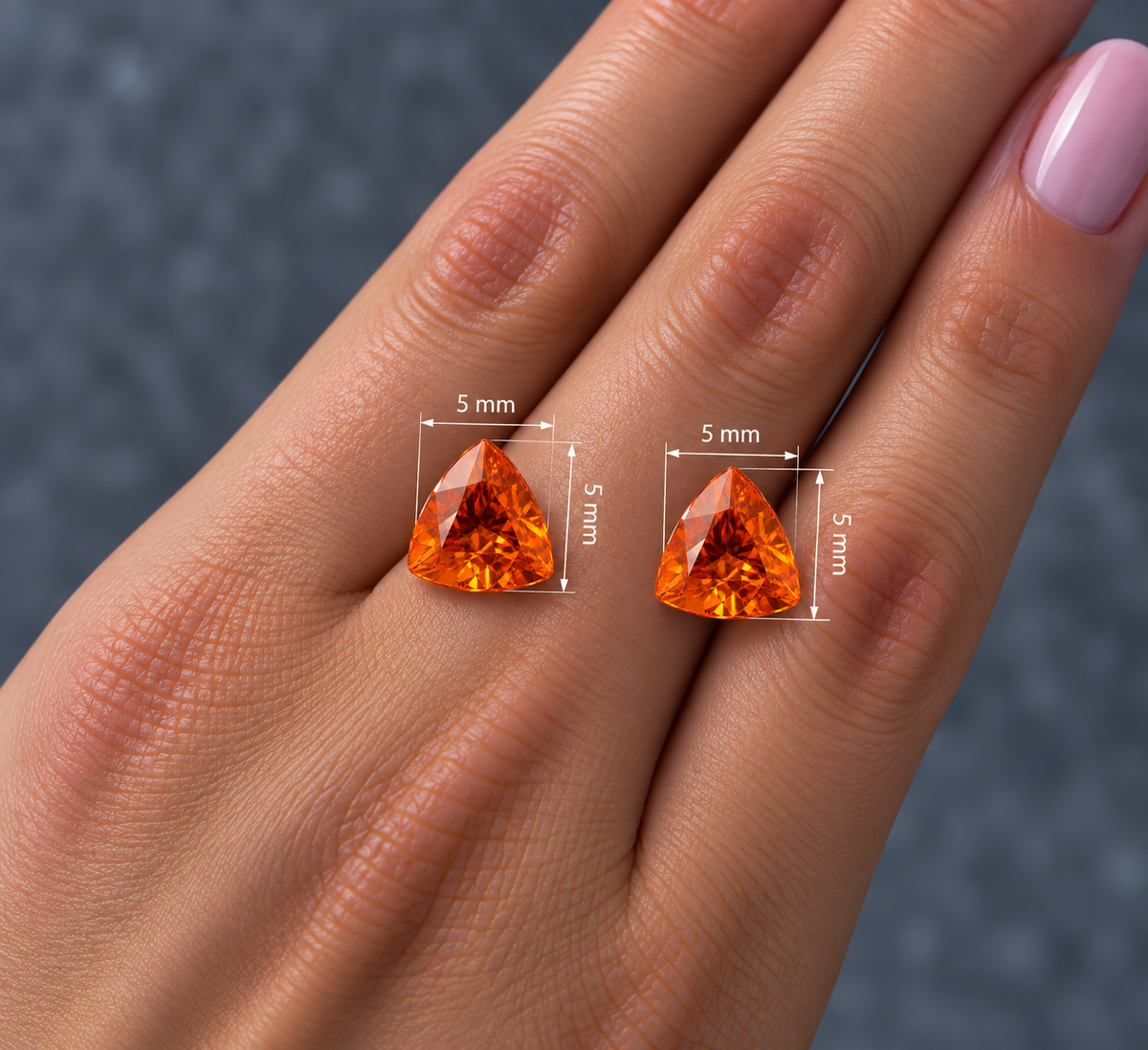 Spessartite Naturale Trillion 1.40ct – Granato Arancio per Alta Gioielleria