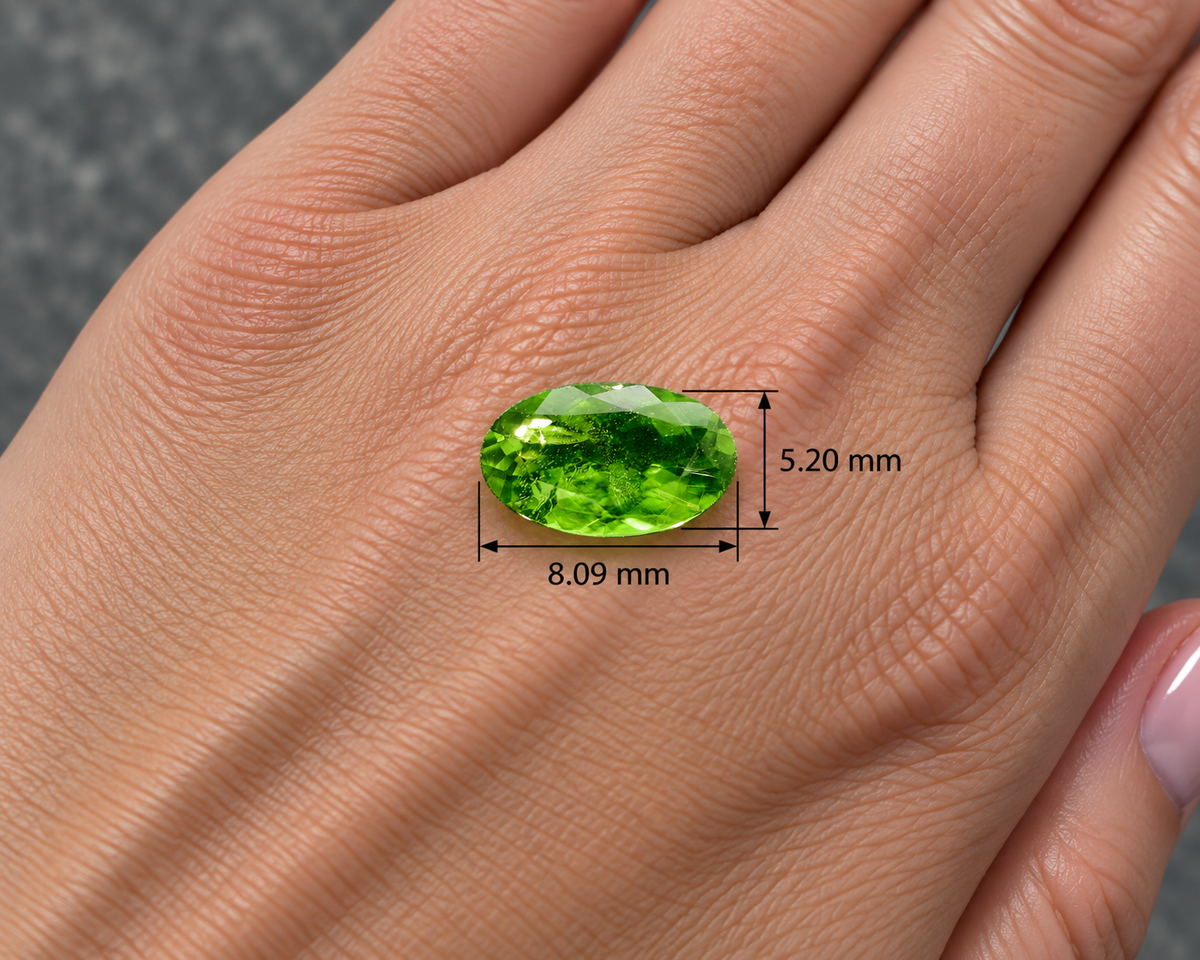 Tsavorite Naturale Ovale 1.45ct – Gemma Rara Verde per Gioielleria