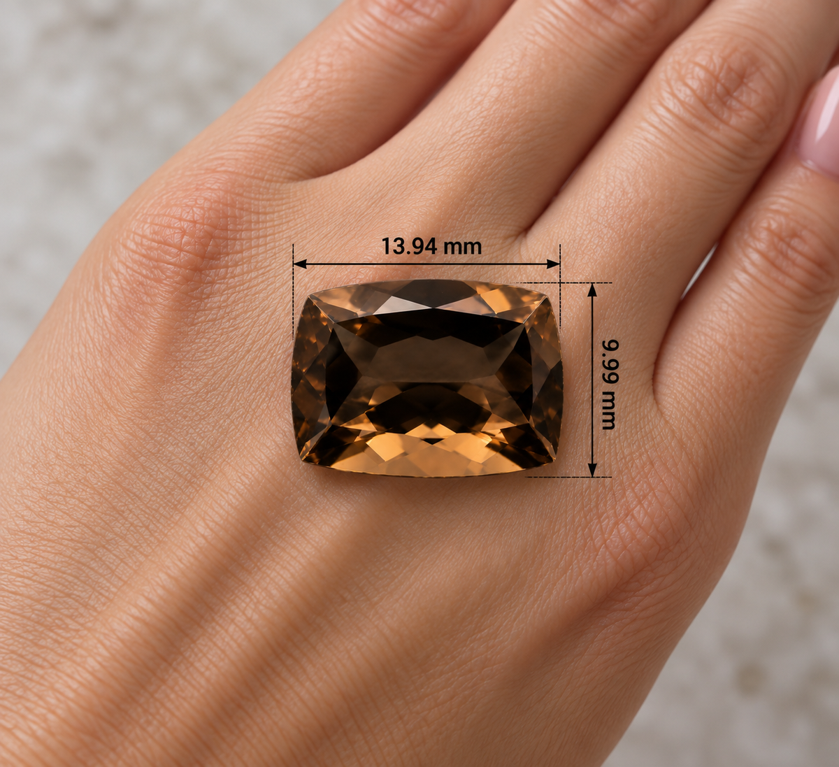 Quarzo Smoky Naturale Cushion 6.55ct – Pietra Semipreziosa per Gioielleria