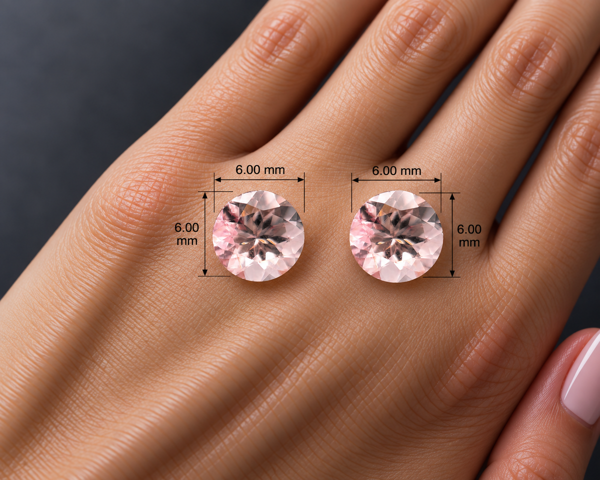 Morganite Naturale Tondi 1.55ct – Pietra Preziosa Rosa per Gioielleria