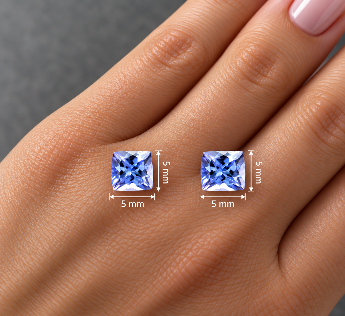 Tanzanite Naturale Unheat Cushion 1.25ct – Gemma Non Trattata per Gioielleria