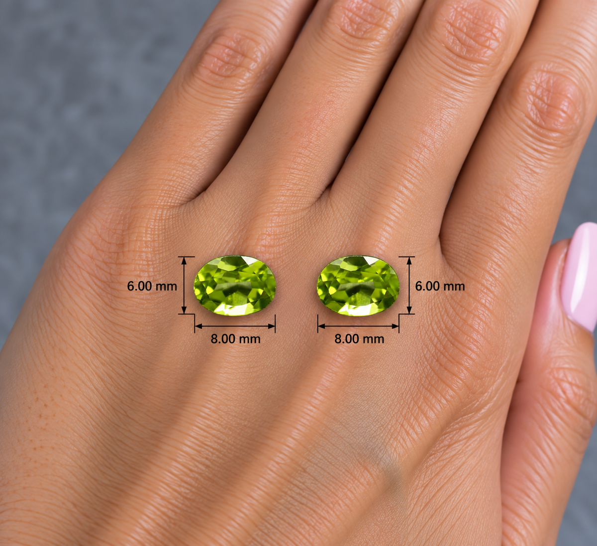 Peridot Naturale Ovali 3.25ct – Pietra Preziosa Verde per Gioielleria