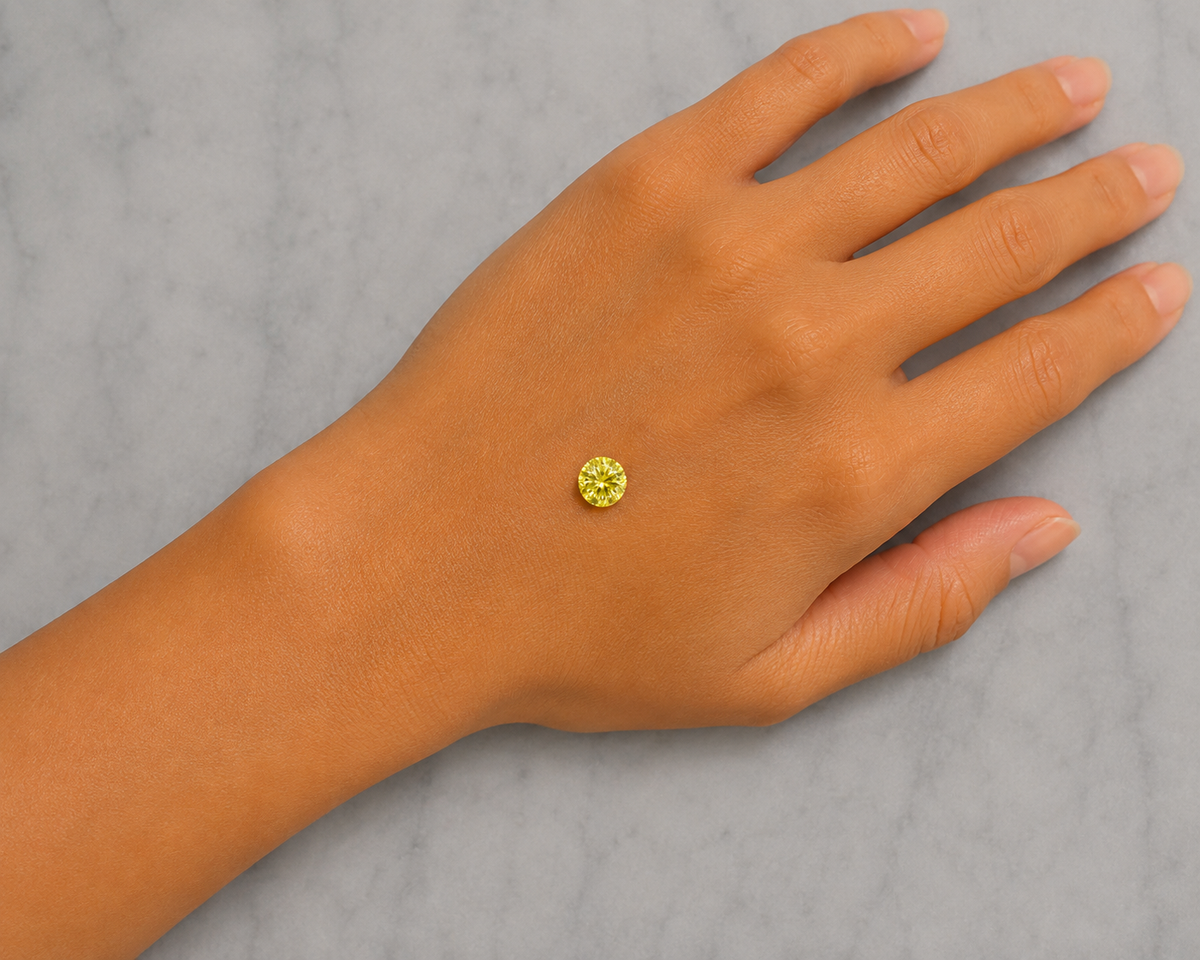 Crisoberillo Naturale Tondo 0.90ct – Gemma Rara Gialla per Gioielleria