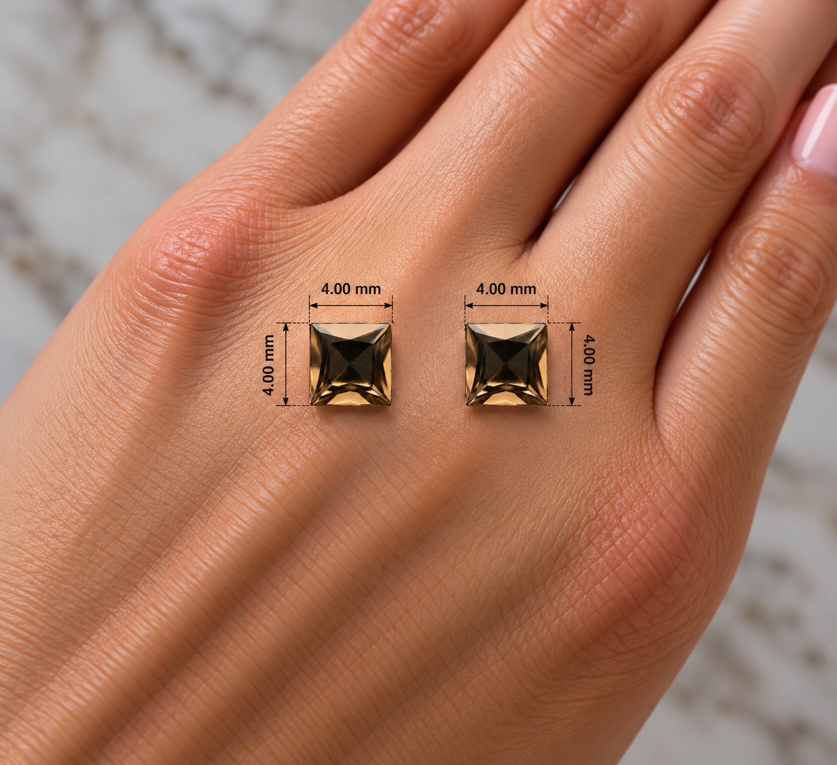Quarzo Smoky Naturale Carrè 0.60ct – Pietra Semipreziosa per Gioielleria