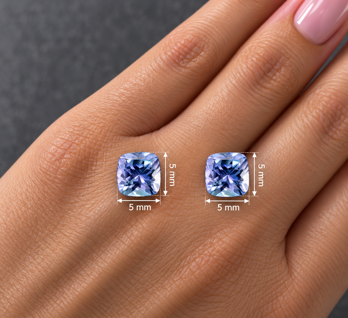 Tanzanite Naturale Unheat Cushion 1.20ct – Gemma Non Trattata per Gioielleria