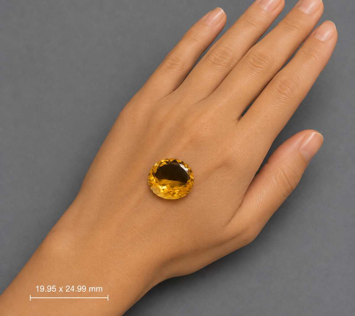 Citrino Naturale Ovale 28.85ct – Pietra Preziosa Gialla per Alta Gioielleria