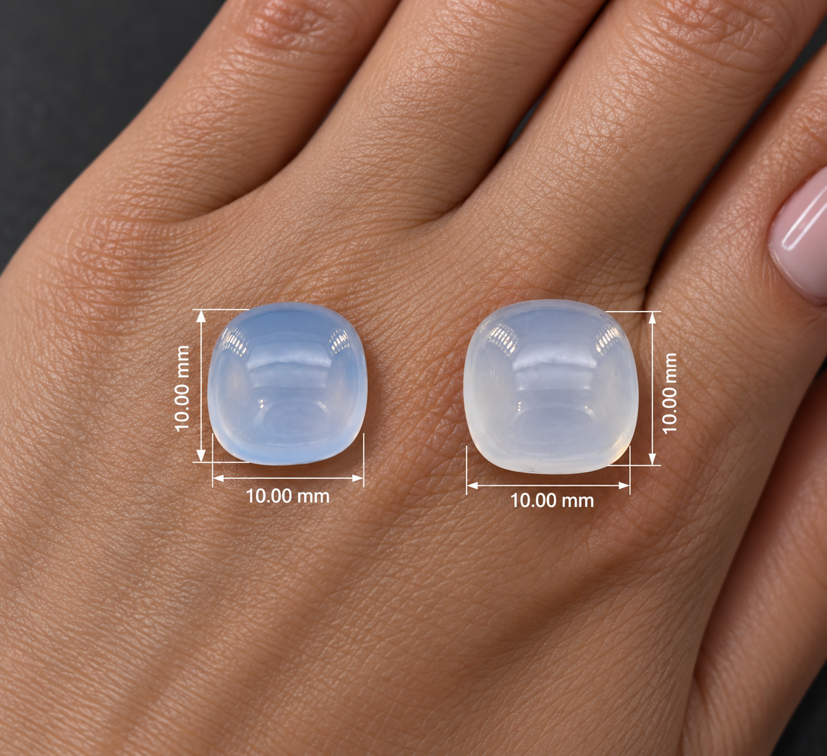 Calcedonio Naturale Cushion 5.95ct – Pietra Semipreziosa per Gioielleria