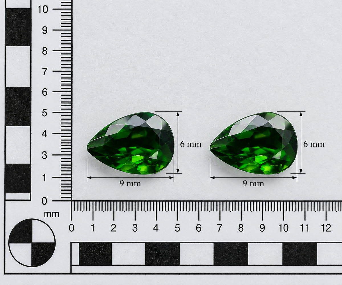 Cromodiopside Naturale Gocce 2.70ct – Gemma Verde Siberiana per Gioielleria