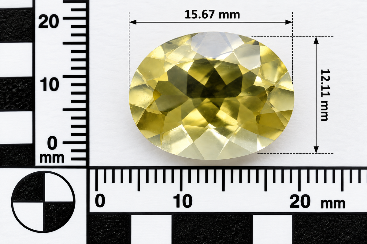 Quarzo Lemon Naturale Ovale 7.00ct – Pietra Semipreziosa Giallo Limone per Gioielleria