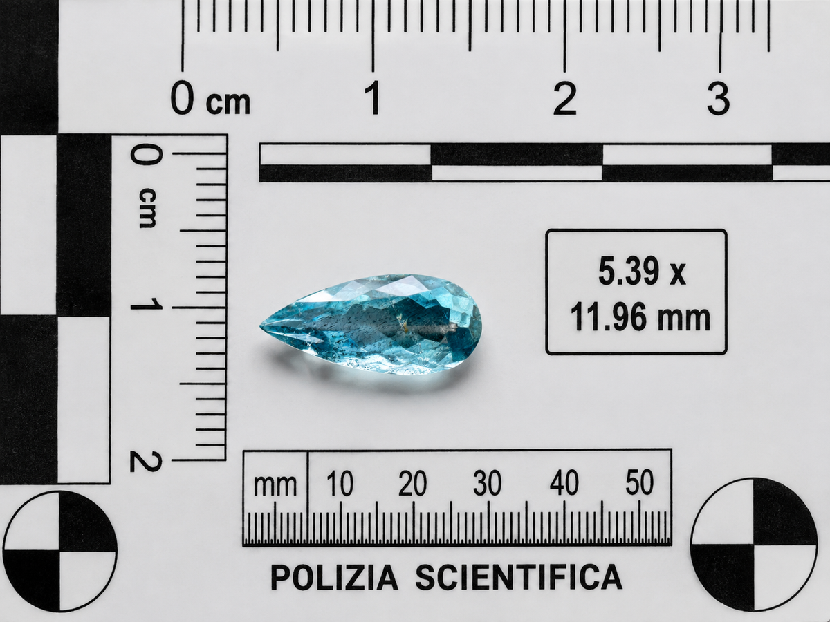 Acquamarina Naturale Goccia 1.60ct – Pietra Preziosa per Gioielleria