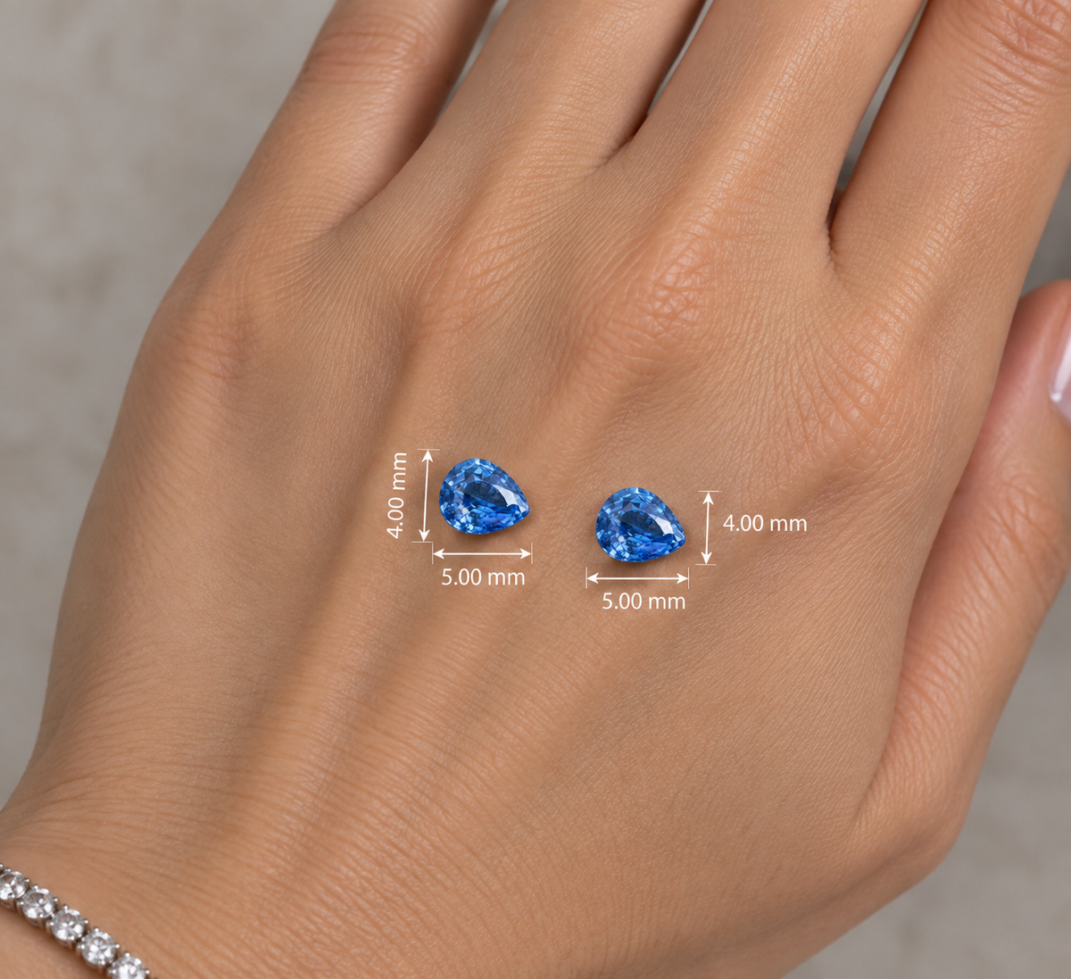 Zaffiro Blu Naturale Gocce 1.25ct – Pietra Preziosa per Alta Gioielleria