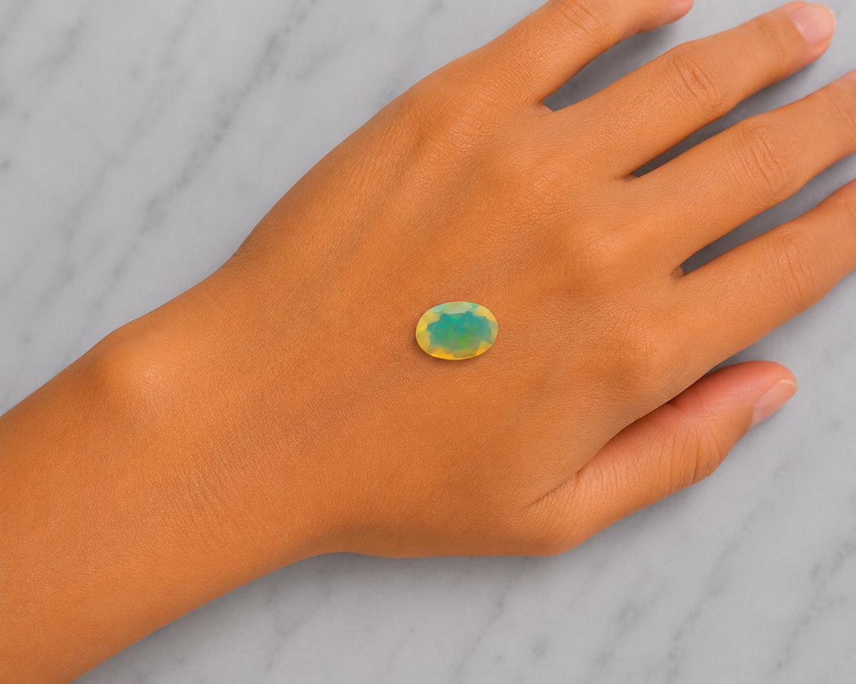 Opale Naturale Ovale 0.55ct – Gemma con Gioco di Colori per Gioielleria