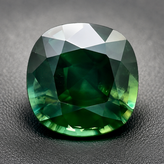 Zaffiro Verde Naturale Cushion 0.75ct – Pietra Preziosa per Alta Gioielleria