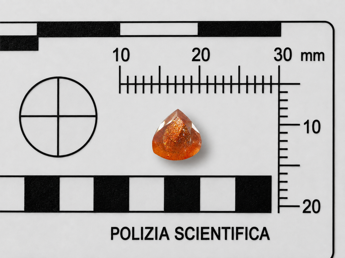 Sunstone Naturale Goccia 1.60ct – Pietra Preziosa per Gioielleria