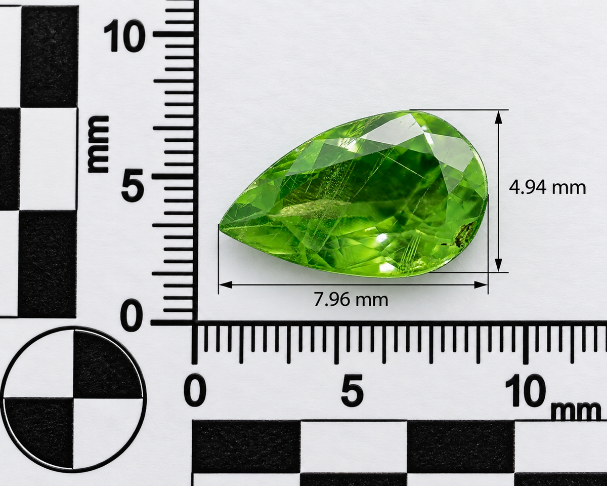 Tsavorite Naturale Goccia 1.15ct – Gemma Rara Verde per Gioielleria