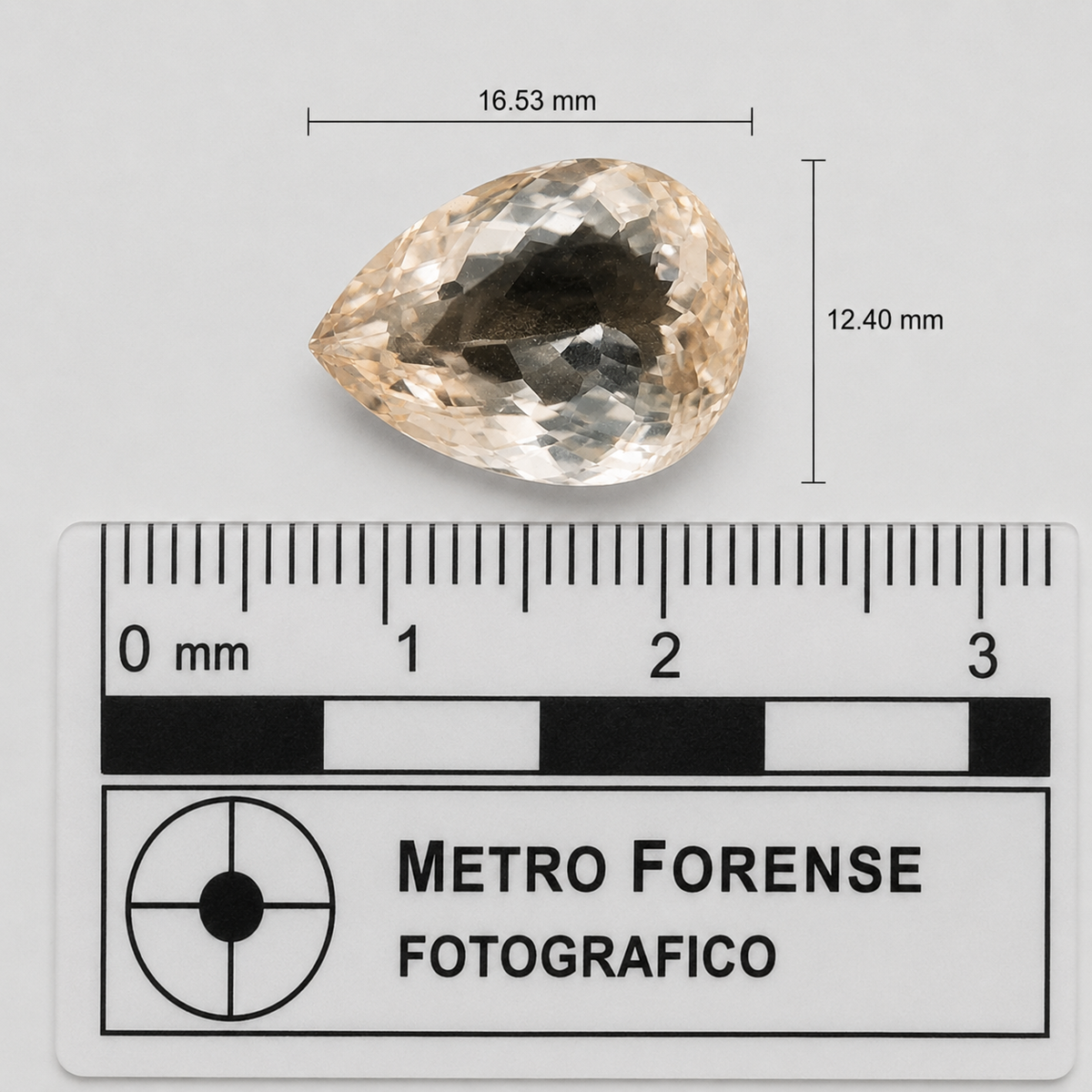Topazio Bianco Naturale Goccia 12.20ct – Pietra Preziosa per Alta Gioielleria