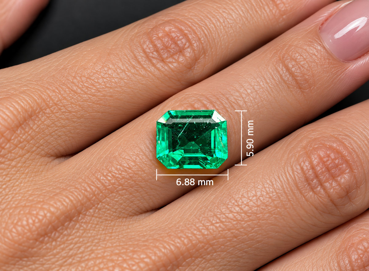 Smeraldo Naturale Ottagono 1.05ct - Pietra Preziosa per Gioielleria