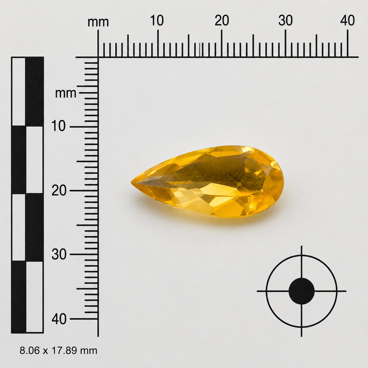 Citrino Naturale Goccia 4.05ct – Pietra Preziosa Gialla per Gioielleria