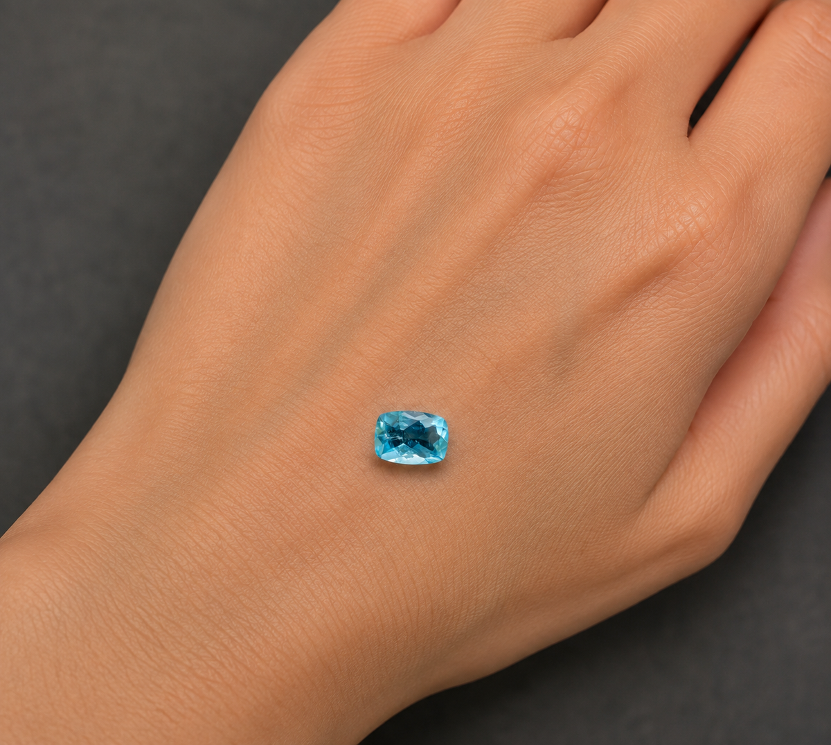 Acquamarina Naturale Cushion 1.60ct – Pietra Preziosa per Gioielleria