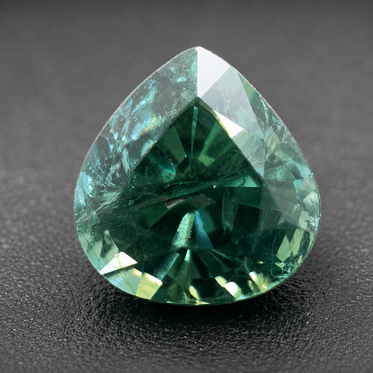 Zaffiro Verde Naturale Goccia 0.65ct – Pietra Preziosa per Alta Gioielleria