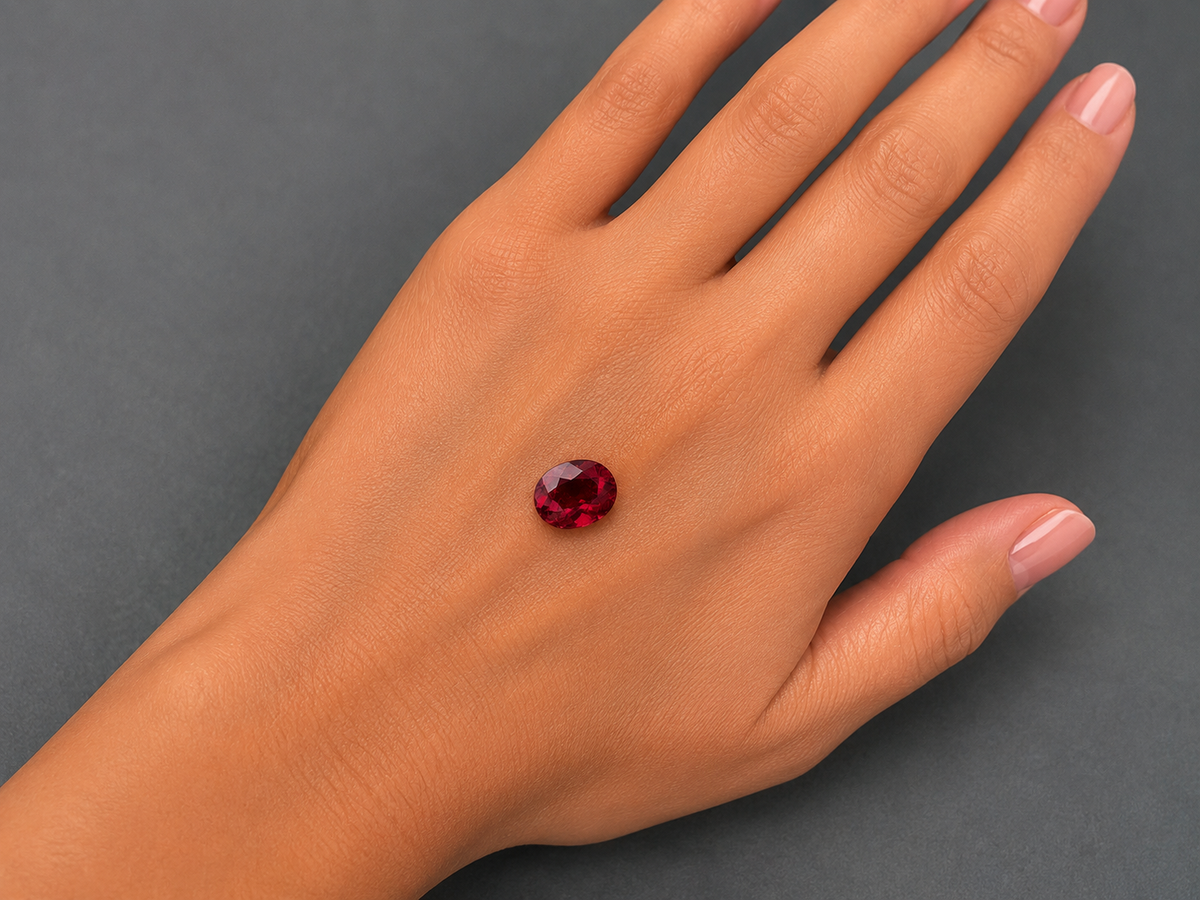 Tormalina Rossa Ovale 1.30ct – Pietra Preziosa per Gioielleria