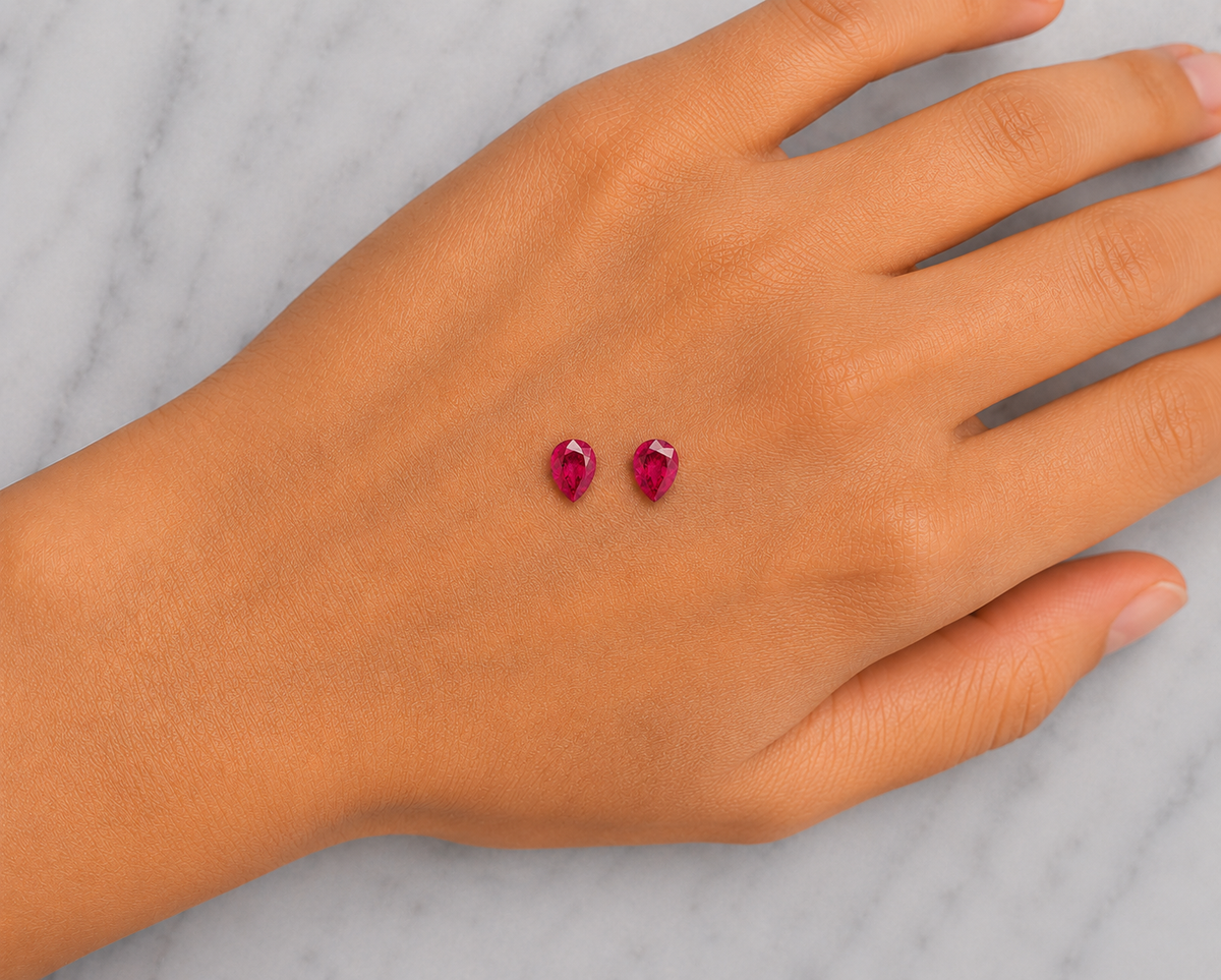Rubino Naturale Gocce 1.15ct – Pietra Preziosa per Gioielleria