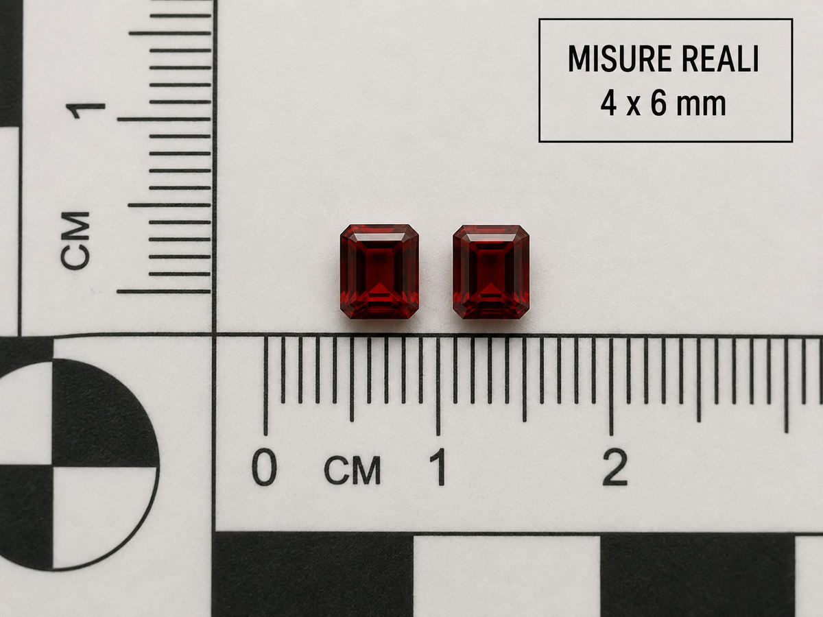 Granato Naturale Ottagoni 1.60ct – Pietra Preziosa Rossa per Gioielleria
