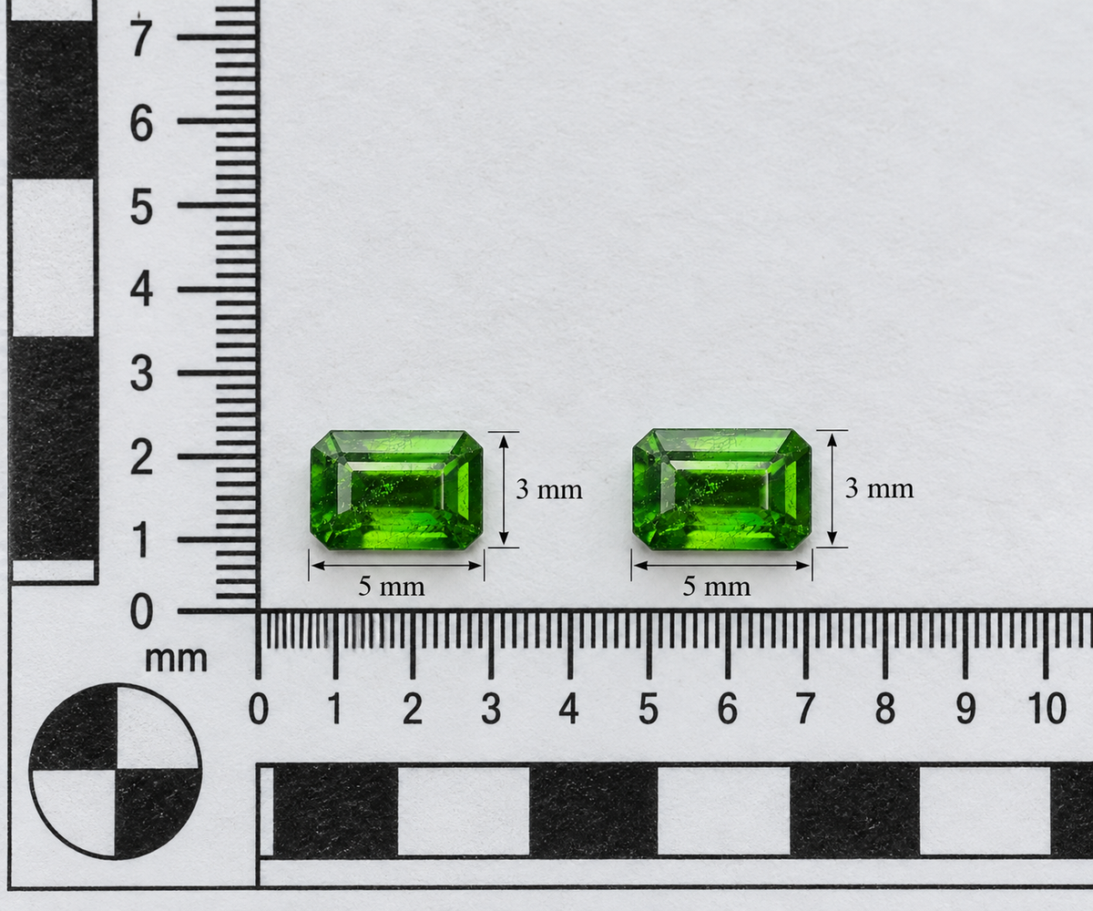 Cromodiopside Naturale Ottagoni 0.45ct – Gemma Verde Siberiana per Gioielleria
