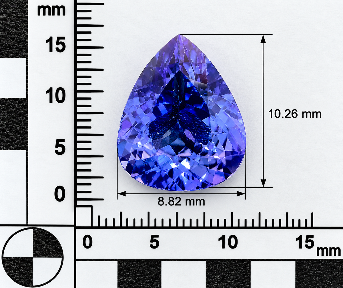 Tanzanite Naturale Goccia 2.70ct – Gemma Rara Viola per Alta Gioielleria