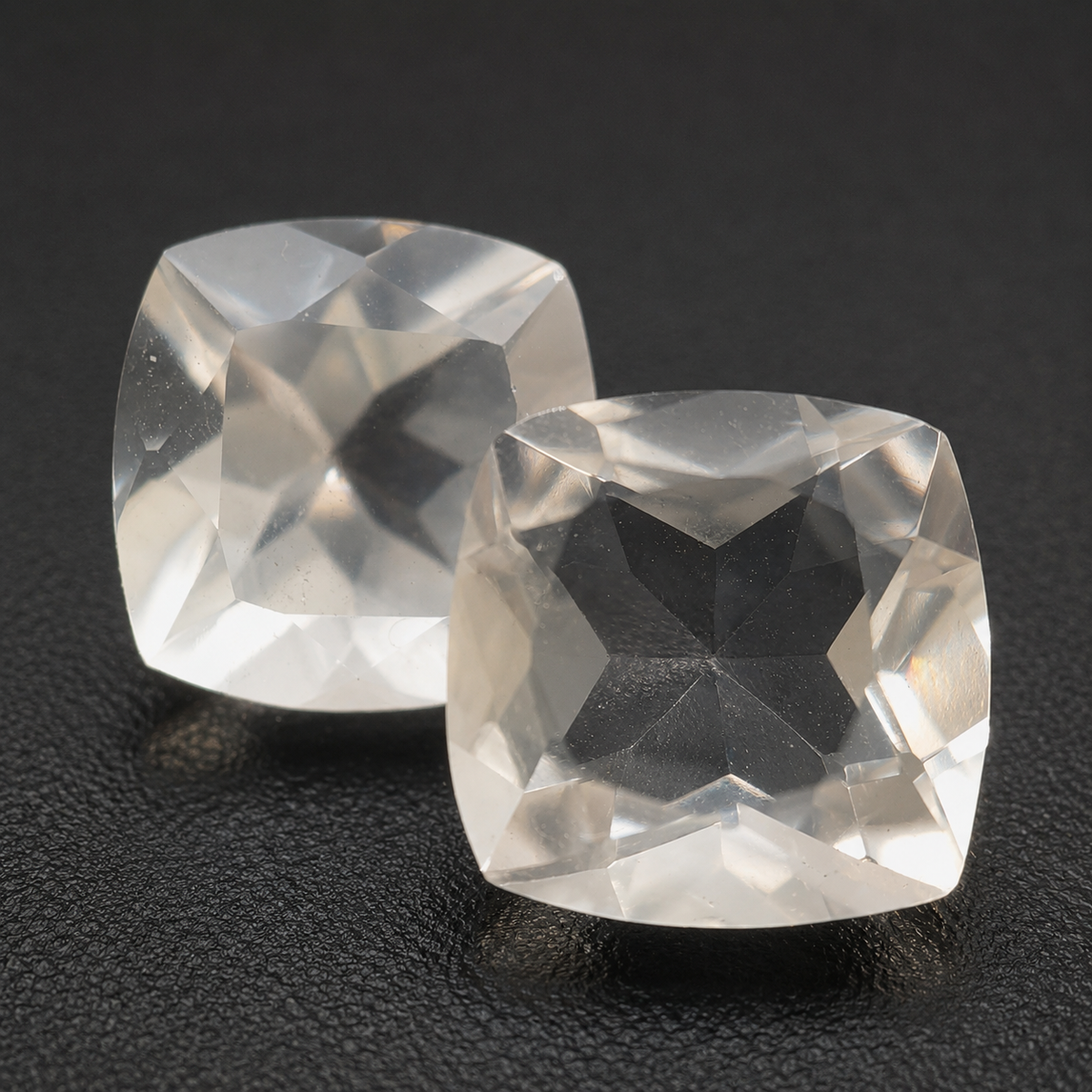 Quarzo Ialino Naturale Cushion 5.90ct – Coppia Pietra Semipreziosa per Gioielleria