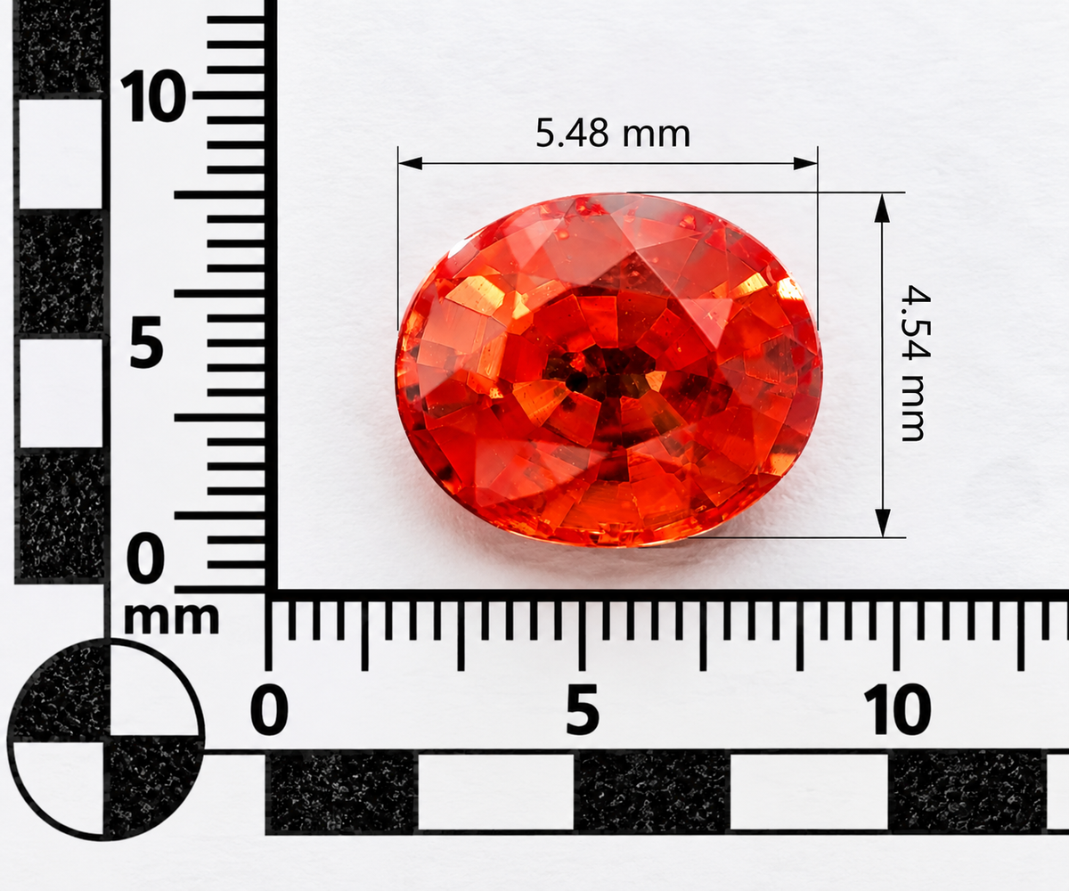 Zaffiro Orange Naturale Ovale 1.05ct – Pietra Preziosa per Alta Gioielleria