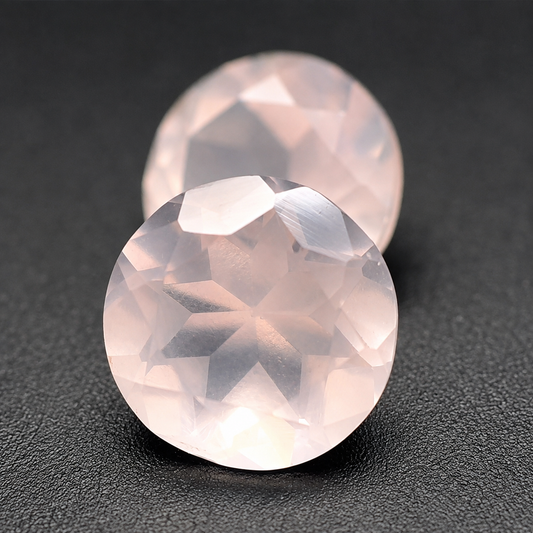 Quarzo Rosa Naturale Tondi 3.55ct – Pietra Semipreziosa per Gioielleria